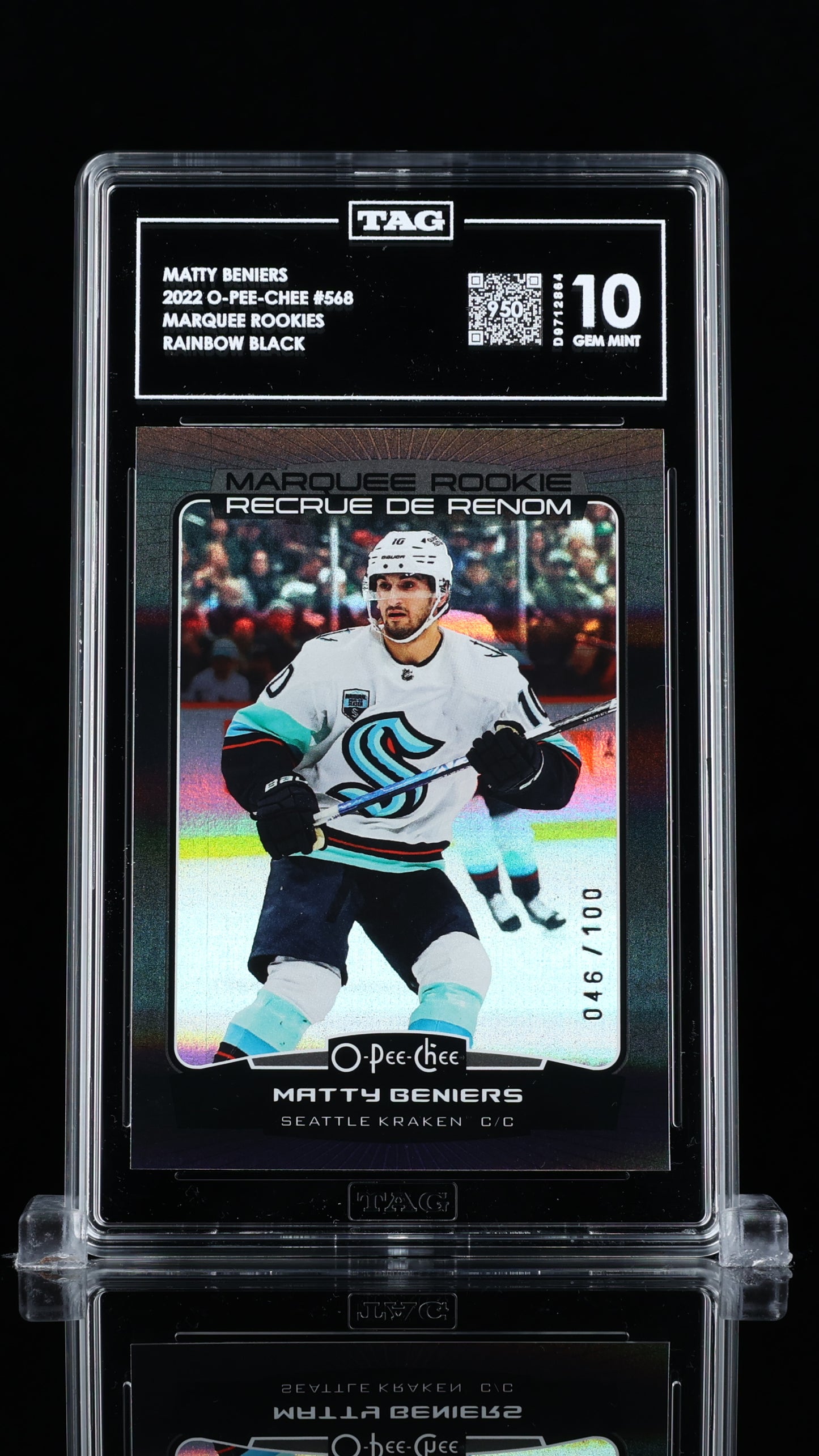 MATTY BENIERS 2022 O-PEE-CHEE #568 MARQUEE ROOKIES RAINBOW BLACK